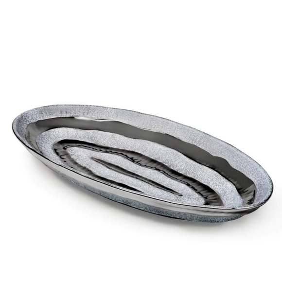 Palmero Rippled Silver Collection - Lacuna Serving Plate - Picture 3 of 4